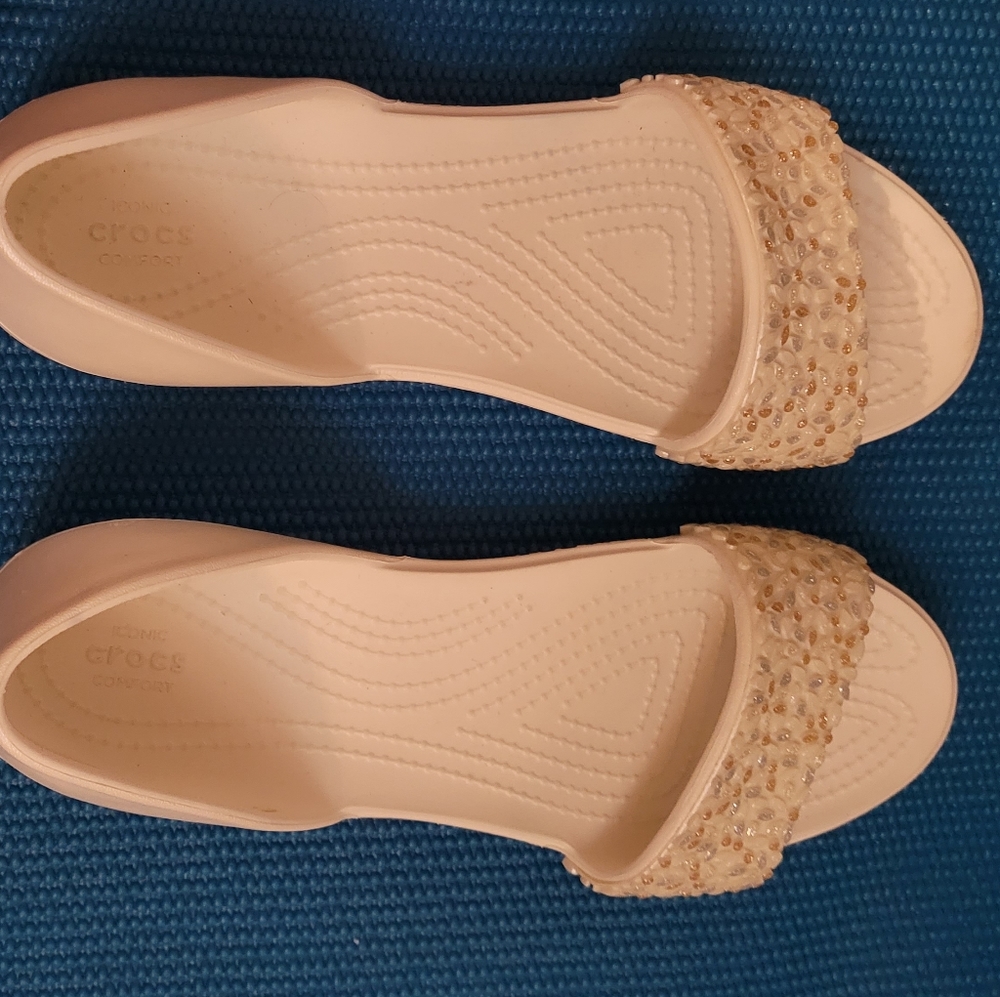 White sandals